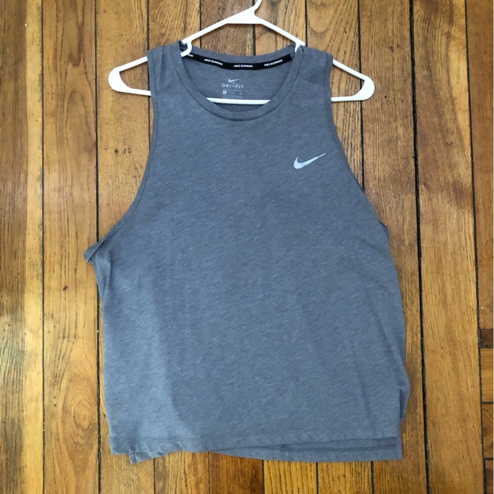 Nike Running Dri-FIT Muscle Tank Heather Grey-Size XL